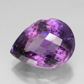Amatista violeta natural de 25,26 ct, en forma de pera, VVS-VS