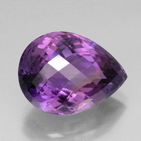 Amatista violeta natural de 25,26 ct, en forma de pera, VVS-VS
