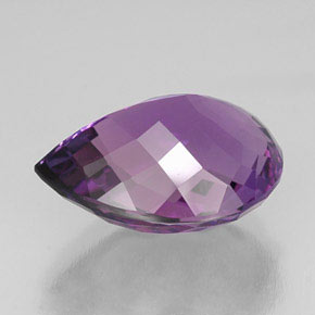 Amatista violeta natural de 25,26 ct, en forma de pera, VVS-VS