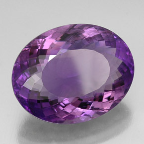 Amatista Violeta natural de 24.97 ct, Corte Óvalo, VVS