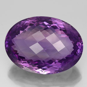 Amatista violeta natural de 50,62 ct, corte óvalo, IF