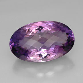 Amatista violeta natural de 63,30 ct, corte óvalo, IF