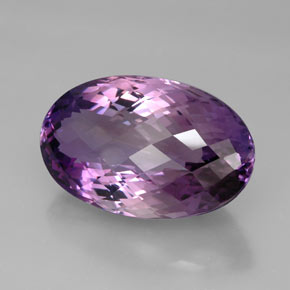 Amatista violeta natural de 63,30 ct, corte óvalo, IF
