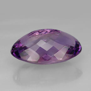 Amatista violeta natural de 63,30 ct, corte óvalo, IF