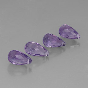 Gemas de amatista violeta natural de  ct, briolette, VVS-VS