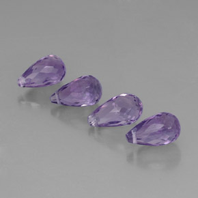 Gemas de amatista violeta natural de  ct, briolette, VVS-VS