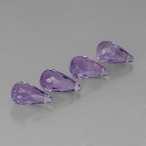 Gemas de amatista violeta natural de  ct, briolette, VVS-VS
