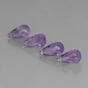 Gemas de amatista violeta natural de  ct, briolette, VVS-VS