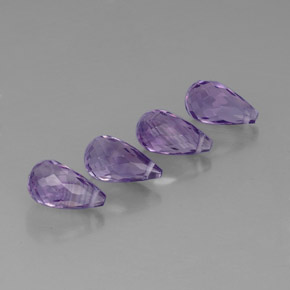 Gemas de amatista violeta natural de  ct, briolette, VVS-VS