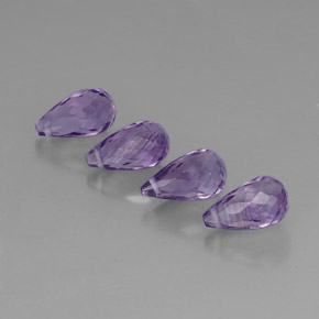 Gemas de amatista violeta natural de  ct, briolette, VVS-VS