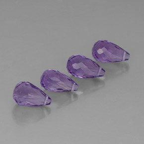 Gemas de amatista violeta natural de  ct, briolette, VVS-VS