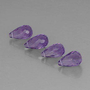 Gemas de amatista violeta natural de  ct, briolette, VVS-VS