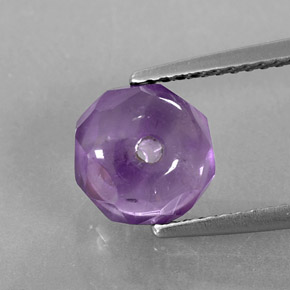 Amatista violeta natural de 2,51 ct, transparente, transparente / translúcido