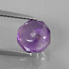 Amatista violeta natural de 2,51 ct, transparente, transparente / translúcido