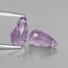 Gemas de amatista violeta natural de  ct, briolette, VVS-VS