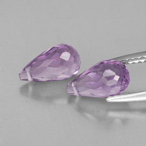 Gemas de amatista violeta natural de  ct, briolette, VVS-VS