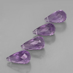 Gemas de amatista violeta natural de  ct, briolette, VVS-VS