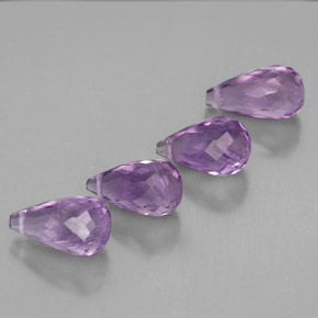 Gemas de amatista violeta natural de  ct, briolette, VVS-VS