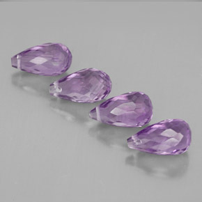 Gemas de amatista violeta natural de  ct, briolette, VVS-VS