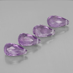 Gemas de amatista violeta natural de  ct, briolette, VVS-VS