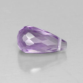 Amatista violeta natural de 1,28 ct, briolette, VS
