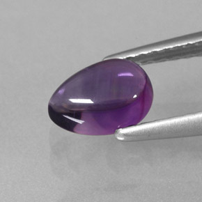 Amatista violeta natural de 0,86 ct, transparente, transparente / translúcido