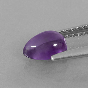 Amatista violeta natural de 0,72 ct, transparente, transparente / translúcido