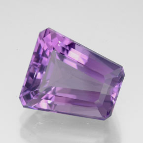 Amatista violeta natural de 5,86 ct, forma elegante, VVS