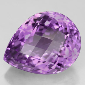 Amatista violeta natural de 11,44 ct, en forma de pera, VVS