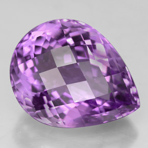 Amatista violeta natural de 11,44 ct, en forma de pera, VVS