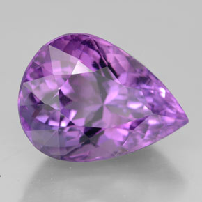 Amatista violeta natural de 10,32 ct, en forma de pera, VVS