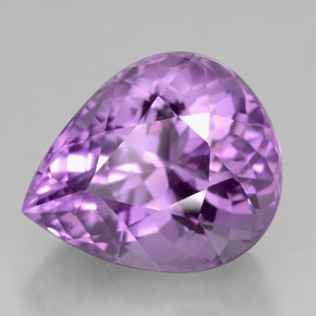 Amatista violeta natural de 7,11 ct, en forma de pera, VVS