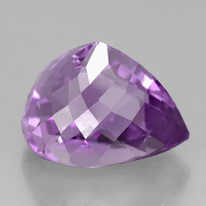 Amatista violeta natural de 7,11 ct, en forma de pera, VVS
