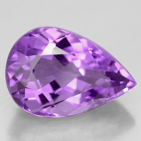 Amatista Violeta natural de 6.62 ct, En forma de pera, VVS