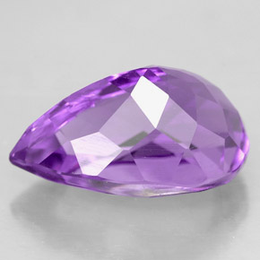 Amatista Violeta natural de 6.62 ct, En forma de pera, VVS