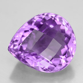 Amatista violeta natural de 6,77 ct, en forma de pera, VVS-VS