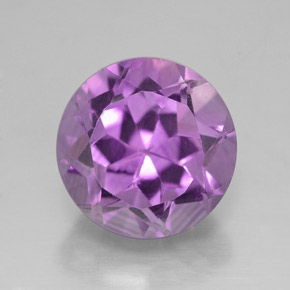 Amatista violeta natural de 2,88 ct, corte redondo, VVS
