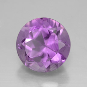 Amatista violeta natural de 2,88 ct, corte redondo, VVS
