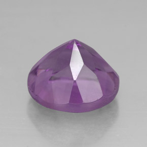 Amatista violeta natural de 2,88 ct, corte redondo, VVS