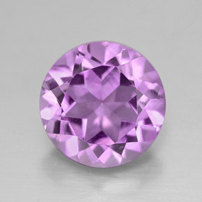 Amatista violeta natural de 2,71 ct, corte redondo, VVS