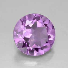 Amatista violeta natural de 2,71 ct, corte redondo, VVS