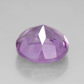 Amatista violeta natural de 2,71 ct, corte redondo, VVS