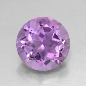 Amatista violeta natural de 2,88 ct, corte redondo, VS