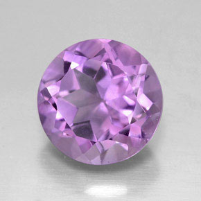 Amatista violeta natural de 2,88 ct, corte redondo, VS