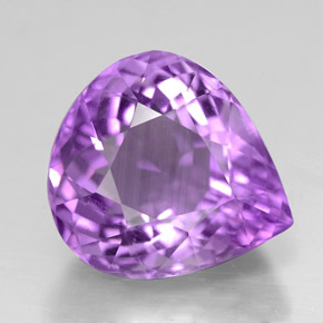Amatista violeta natural de 6,12 ct, en forma de pera, VVS