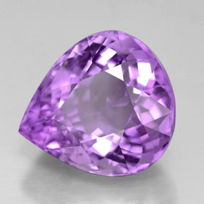 Amatista violeta natural de 6,12 ct, en forma de pera, VVS