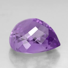 Amatista violeta natural de 6,12 ct, en forma de pera, VVS