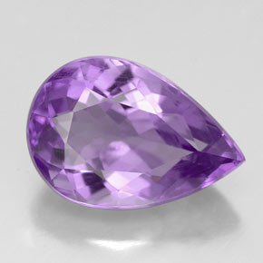 Amatista Violeta natural de 4.86 ct, En forma de pera, VVS-VS