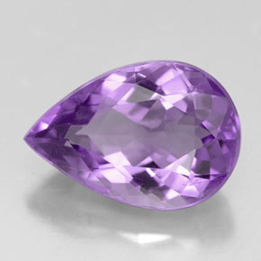 Amatista Violeta natural de 4.86 ct, En forma de pera, VVS-VS