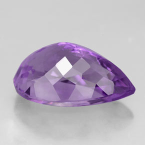 Amatista Violeta natural de 4.86 ct, En forma de pera, VVS-VS